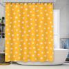 Modern Flower Printed Shower Curtain Waterproof Bathroom Decor Rectangular Bath Mats Non-Slip Filler Rod Pocket Holes for Home D