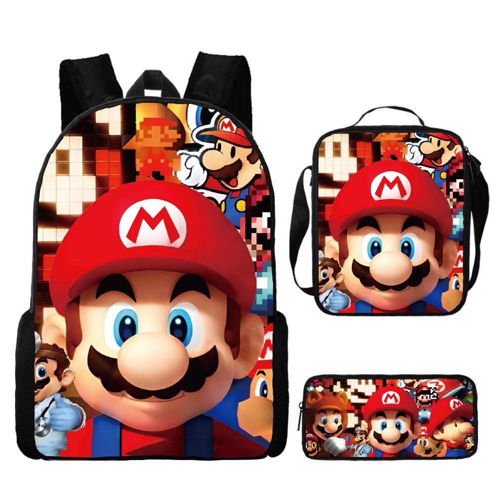 Mario, Primary And Secondary School Schoolbag, Children'S Backpack, Cartoon Satchel.
