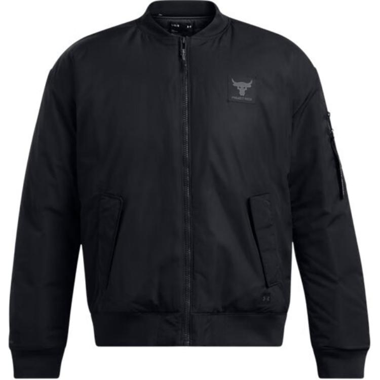 

Under Armour Project Rock Woven Training Zip Jacket Men Jackets Black 1387085-001 M