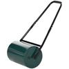 30 L Garden Lawn Roller with Water/Sand Filled Drum, Heavy Duty Steel Lawn Push Rolling Tool, Dark Green