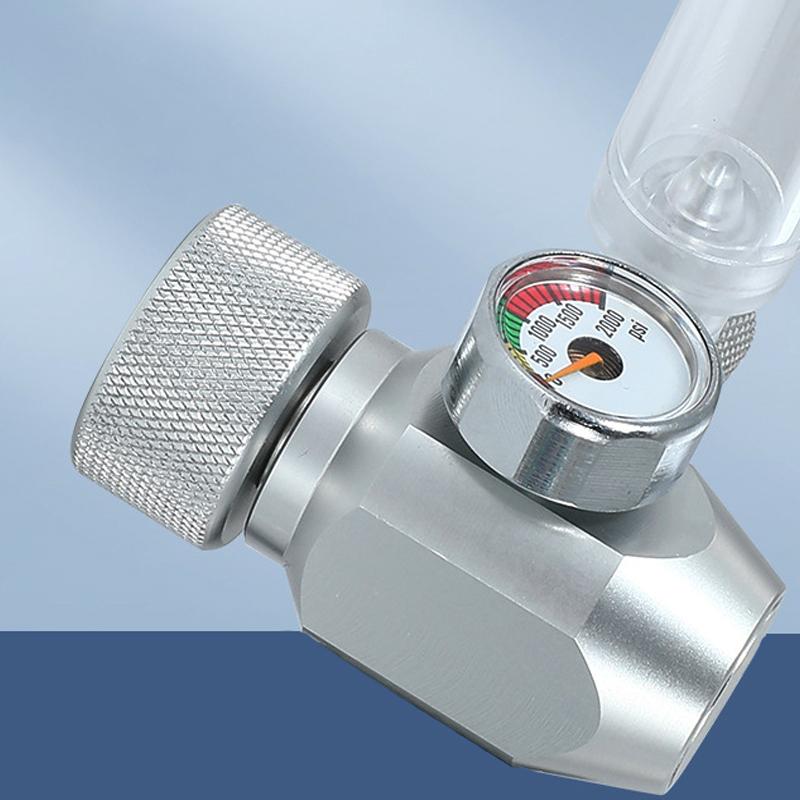 Aquarium DIYCO2 regulator W21.8/CGA320/G3-4/G5-8/TR21/3-8unf gas cylinder nut docking type fish tank CO2 pressure reducing valve