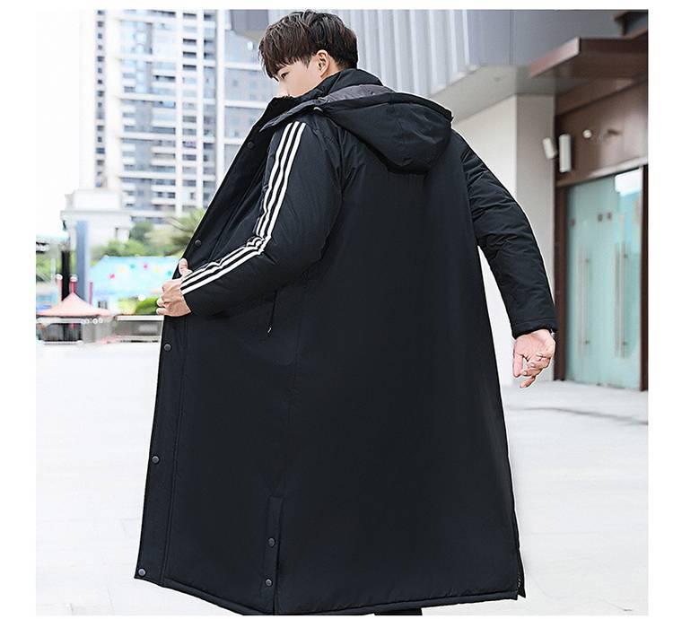 Unisex Winter Sports Overcoat - National Flag Design, Over-the-Knee, Thick Cotton for Cold Protection