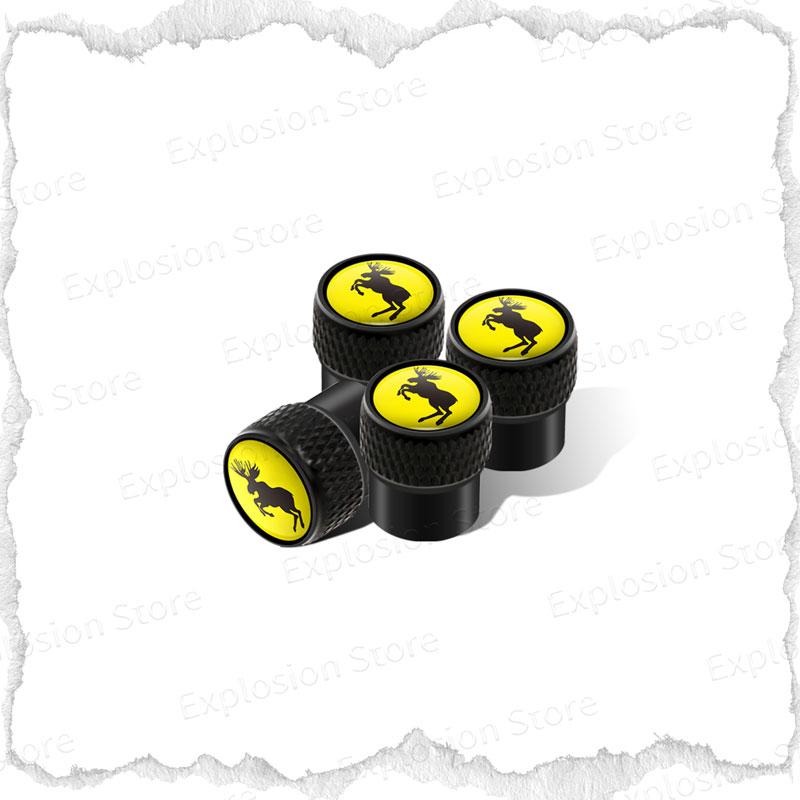 4pcs Swedish Flag/Prancing Moose Emblem Car Wheel Tire Stem Air Valve Caps Covers For Volvo V40 V60 XC40 XC60 XC90 S40 S60 Decor