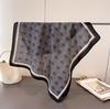Classic Plaid Herringbone Pattern Cotton And Linen Small Square Scarf Silk Scarf Imitation Velvet Headscarf Shawl Sun Protection Scarf