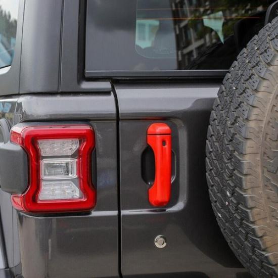 Car Door Handle Cover Trim Bezel For Jeep Wrangler JL 2018- Accessories Red