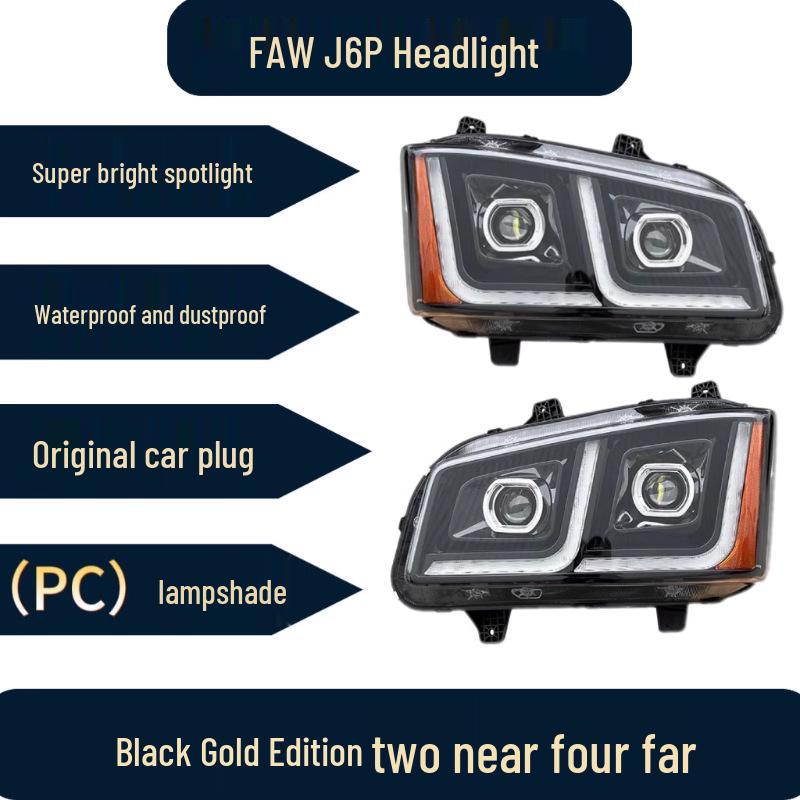 Jiefang J6P Headlight Assembly - Ultra-Bright LED Dual-Lens, 500 HP-Compatible