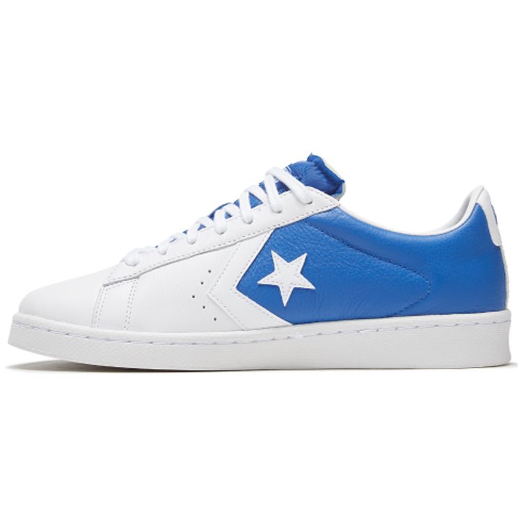 Converse Cons Pro Leather Retro Slip Resistant Low Top Skate Shoes Unisex Sneakers Blue White 167590C