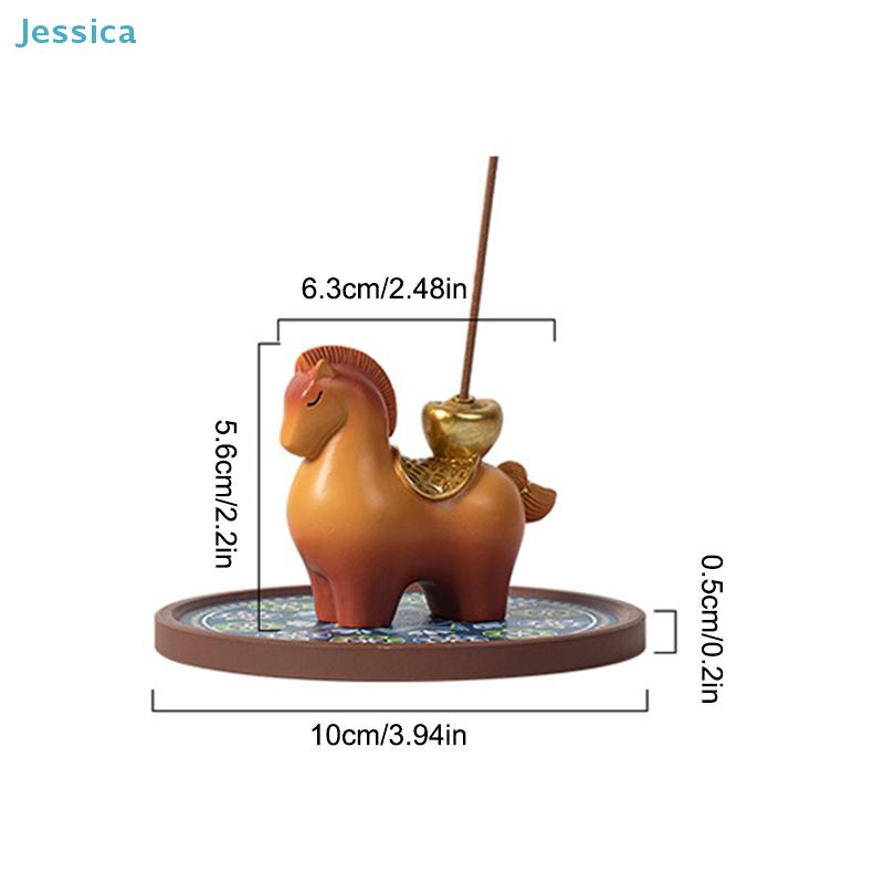 Animal Incense Holders Set - Horse & Elephant Shaped Incense Burners for Home Fragrance & Decor