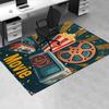 Office Carpet: Vintage Movie Theater Decor Perfect for Sofa Protection Under Chairs