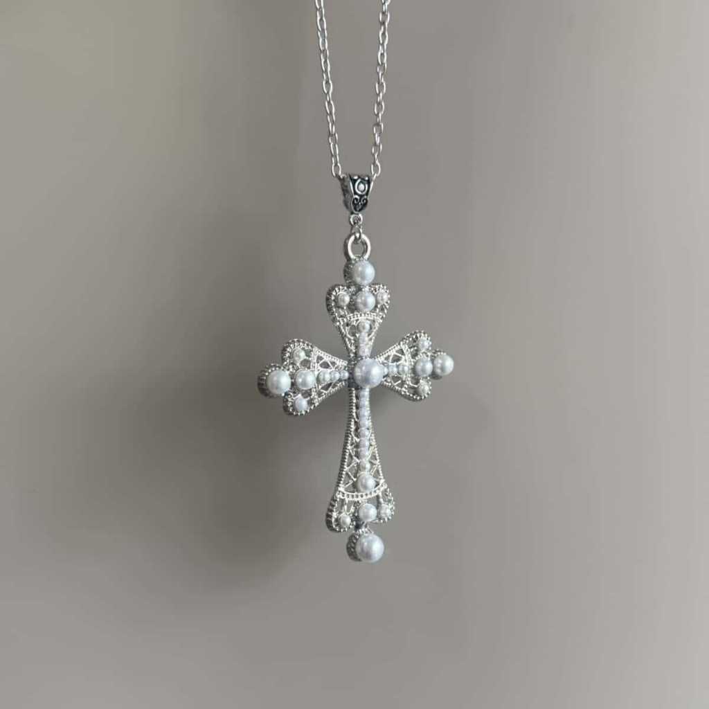 Cross Pendant Necklace With Alloy Chain For Women Men Boho Style Summer 2026