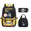 Peripheral Printed Backpack Leisure Student School Bag Pencil Bag Lunch Bag Set