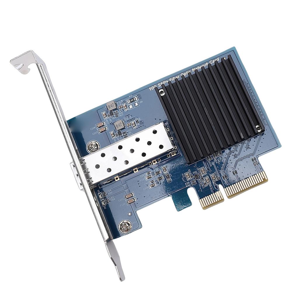 10Gbps PCIe X4 NIC Card Support for Windows Server Fiber Optic Network Card with Single SFP Port