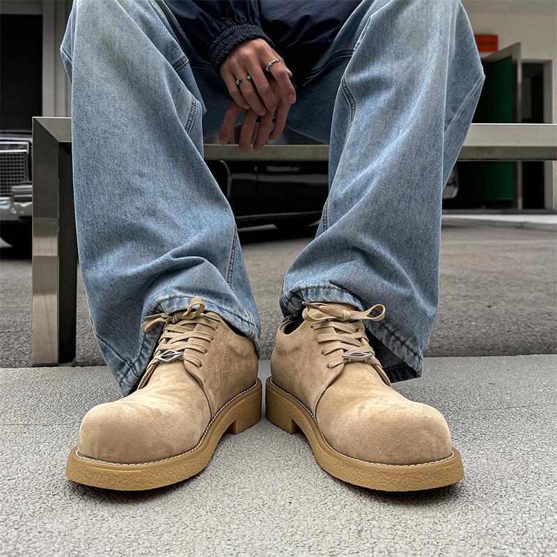 

Кожаная обувь для мужчин Натуральная кожа Обувь больших размеров Высококачественная дизайнерская Формальная обувь на платформе Повседневная обувь для бизнеса 46 жёлтый