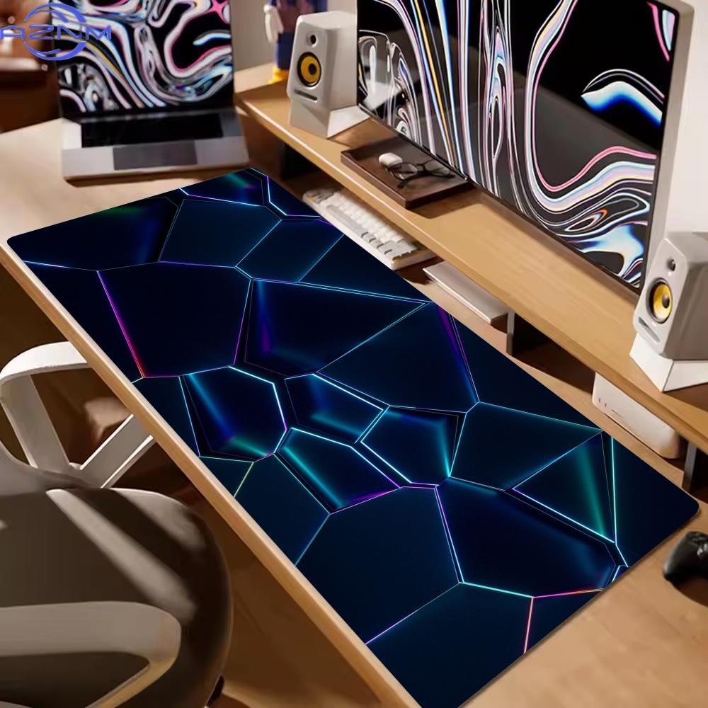 Geometric Pattern 3d Mouse Pad Computer Laptop Mouse Pad Office Large Gaming Mousepad Rubber Bottom NonSlip Desk Mat 900x400