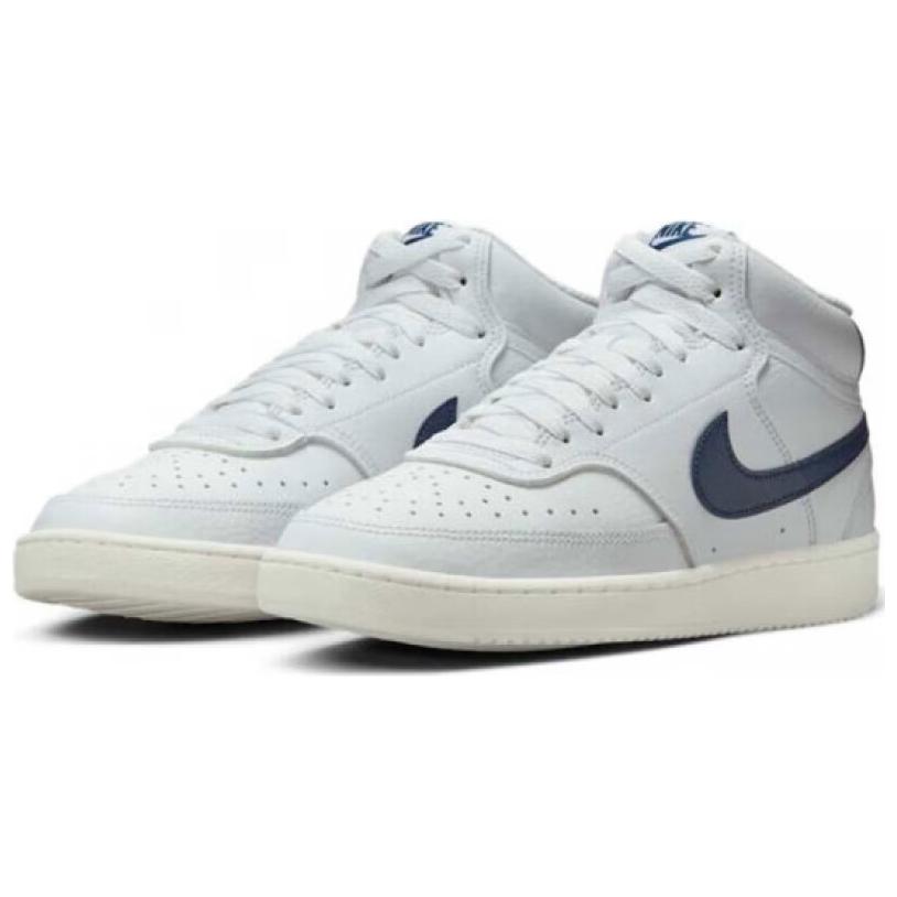 Nike Court Vision Comfortable Versatile Low-Top Slip-Resistant Durable Mid-Top Skate Shoes Women Sneakers White Blue CD5436-109