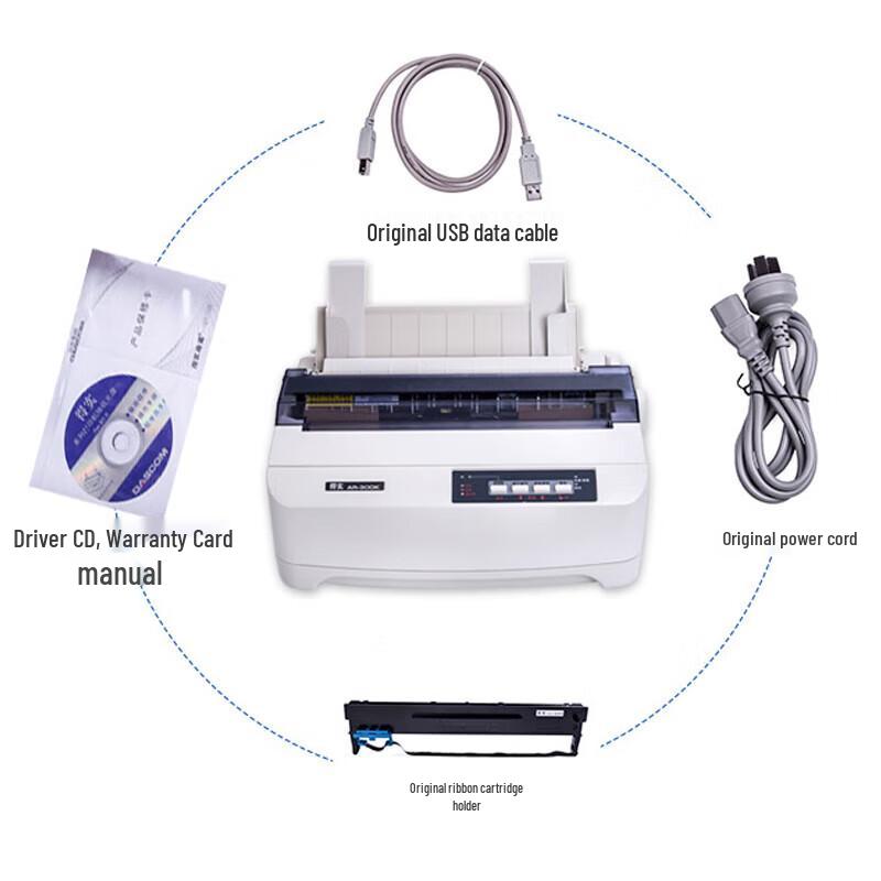 Dascom 24-Pin Dot Matrix Printer CN plug (adapter included)