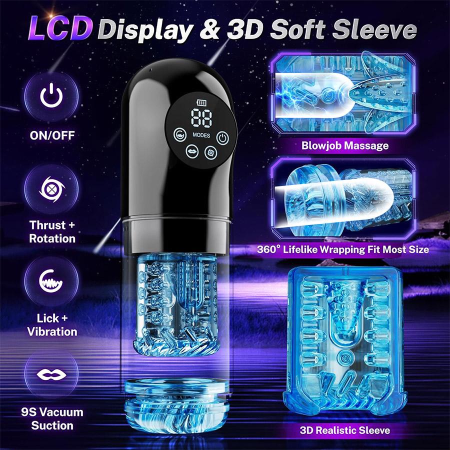 Male Masturbator Cup Automatic Male Masterbation Thrusting Rotating Vibrating Sucking Stroker Adult Sex Toys for Men