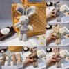Rabbit Plush Cute Keychain With Butterfly Bow Creative Toy Bag Pendant For Girls