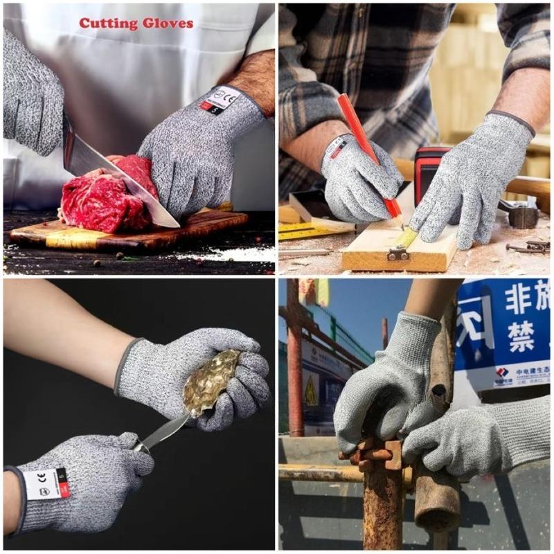 5-Level Cut-Resistant Gloves - Food-Grade Kitchen & Garden Protection, Anti-Slip Grip for Fishing & Labor Safety
