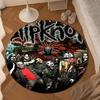 Rock music Slipk-not  Round Rug for Livingroom,Bedroom, Palyroom, Chair Rug, Area rug, Circle Carpet, Large Size Fan Christmas gift