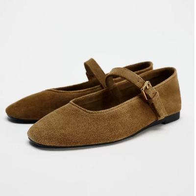 Luxury   Ballet Flats Women Fashion Faux Suede Round Toe Low Heel Pumps for Ladies Comfort Outdoor Walking Loafers