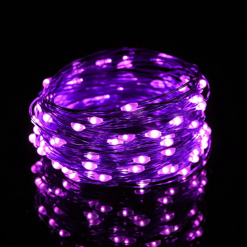 Solar Copper Wire LED String Lights - 8 Modes, Outdoor Waterproof, Colored Garden & Christmas Decoration Lights
