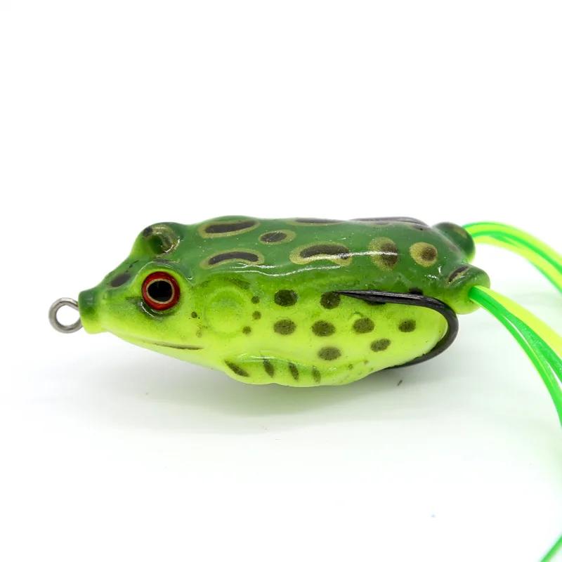 1PCS Simulated Frog Double Hook with Inverted Thorn Double Beaded Thunder Frog Black Fish Bait Luya Bait Fake Bait