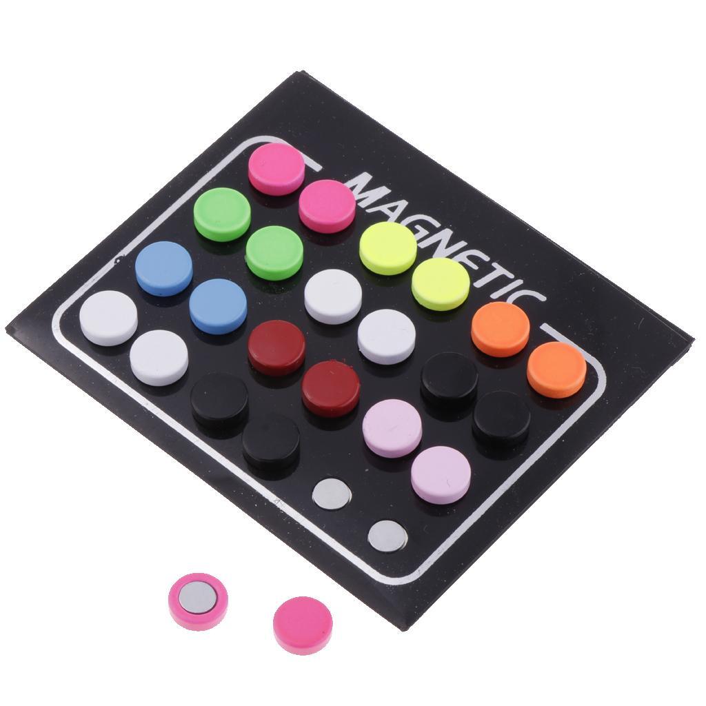 12 Paar Herren Damen Gemischte Farbe Magnetischer Clip-On Ohrstecker Ohne Loch Ohrring 8mm
