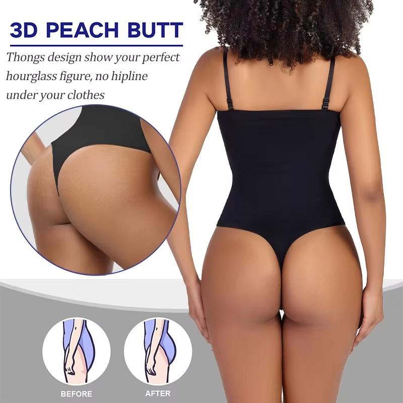 Schulterfreier Body Shapewear Damen Bauchkontrolle Taillentrainer Strings Body Shaper Schlankheitsunterwäsche Korsett Fajas Colombianas