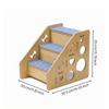Carpeted Pet Steps Non-Slip for Bed Access, Senior Dogs