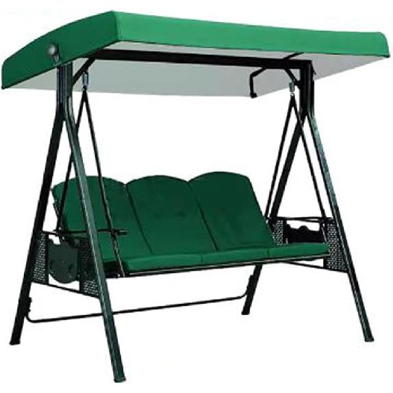 Classic Red Porch Swing Canopy Replacement, 2-3 Seat Waterproof Fabric Swing Canopy, 191*120*18/23cm