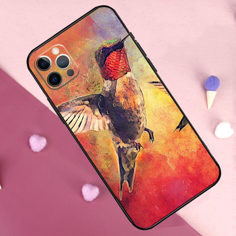 Hummingbird Phone Case For iPhone 17 Pro Max 11 14 15 16 Pro Max Plus 12 13 Mini 17 Air 16e Back Cover
