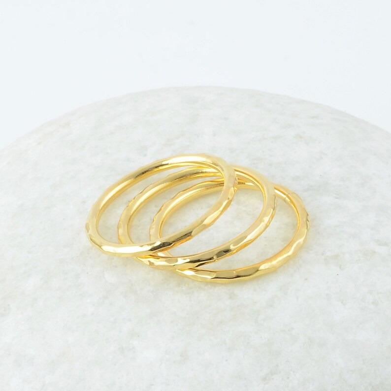 925 Sterling Silver Yellow Gold Ring, Stacking Ring, Designer Band Ring, Silver Jewelry, Anniversary Gift, Gift For Her