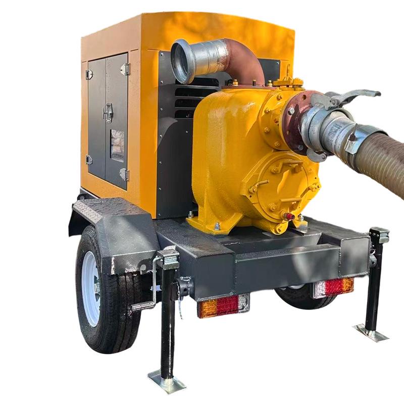 HP4 Yellow Vacuum Self-Priming Drainage Pump Truck for Agricultural Irrigation
