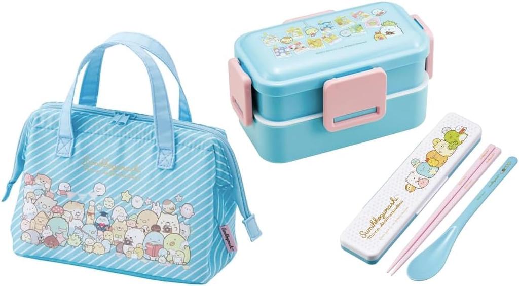 Skater Gurashi 24 Minna Fluffy Lunch Combo Set Insulated Lunch Sumikko Tight Lunch Box Set "Sumikko Atsmarundesu" Antibacterial, Dishwasher-Safe, Box,