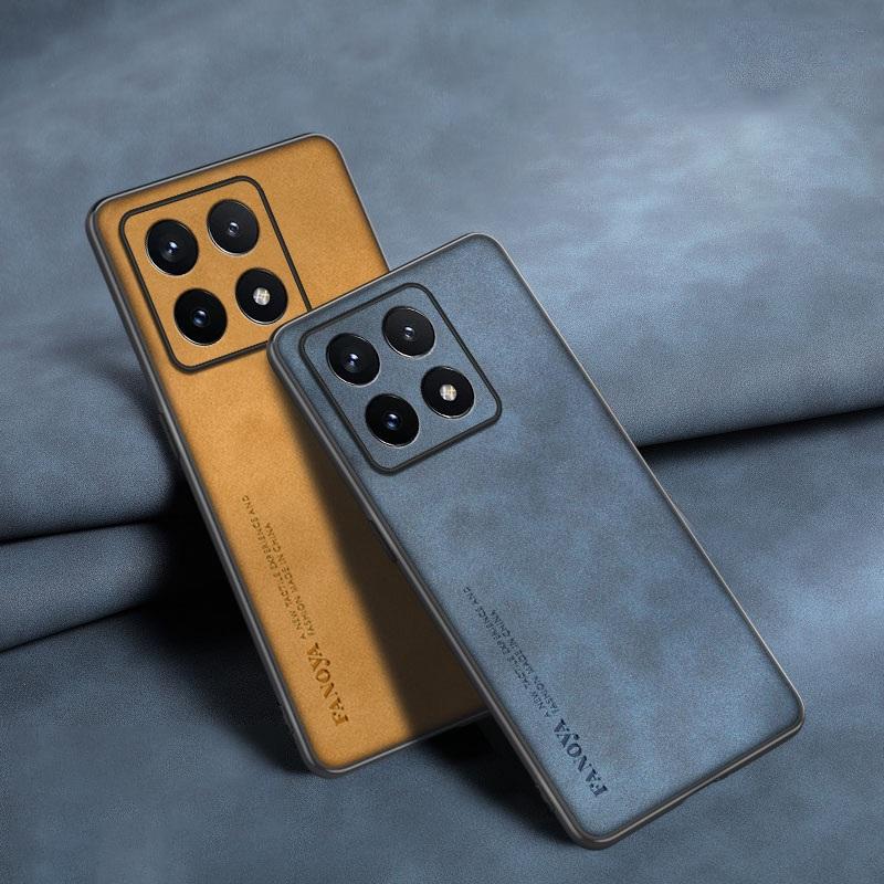 Luxury Sheepskin Leather TPU Shockproof Phone Case for Infinix/VIVO Zero 30 4G Plain Design Business Men