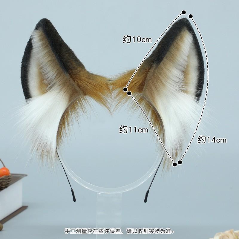 Handmade Plush Animal Ear Headband Cosplay Anime Convention Kawaii Mouse Ears Hair Accessory Unisex