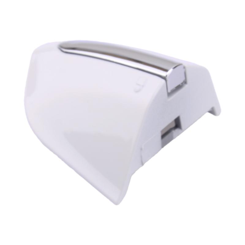 DS73 F218A15-BE58DY Front Left Door Handle Key Cover Cap Bezel White With Silver Stripe Fit for Ford Fusion Edge 2013-