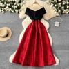 Designer RunwayNew Summer Fashion Vintage Women Sexy V Neck Jacquard High Quality Casual Party Boho Holiday Dresses