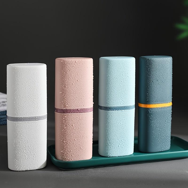 1pc Portable Multifunctional Travel Toothbrush Holder Case - Compact Storage Box for Mouthwash, Toothbrush, and Accessories