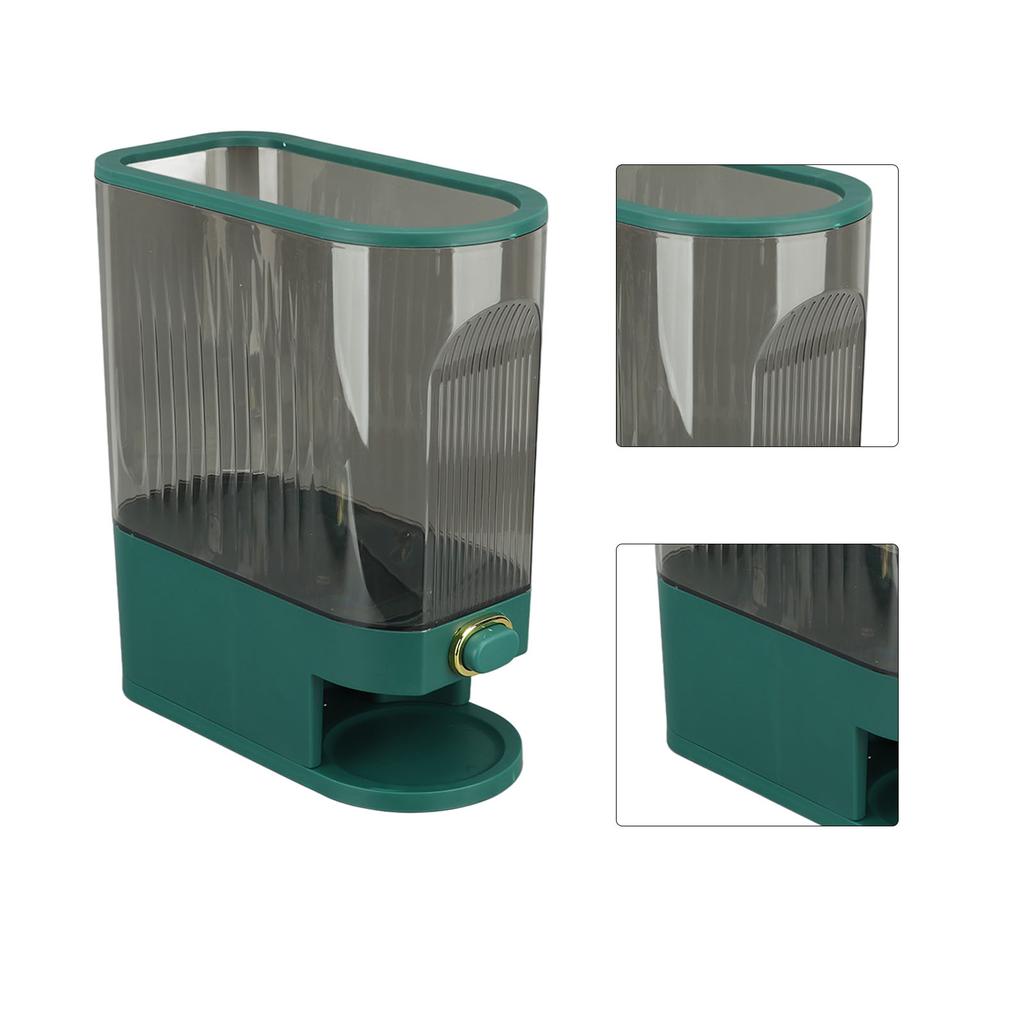 Rice Dispenser PET PP Sealed Grain Bucket Dry Food Storage Container with Measuring Cup for Kitchen