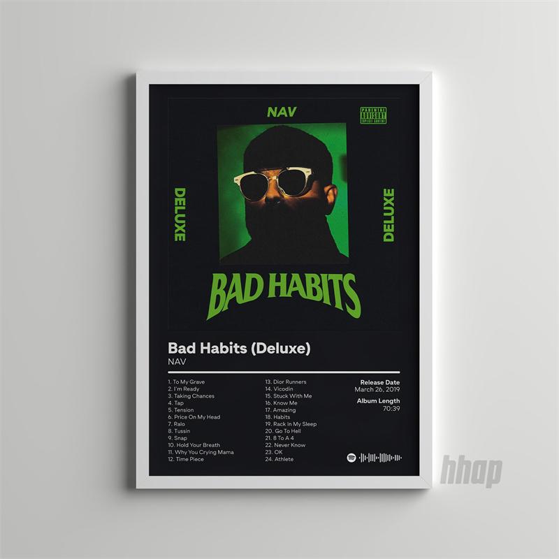 Pop Rap Music Album Cover Artist NAV Poster Aesthetic Rapper Hip