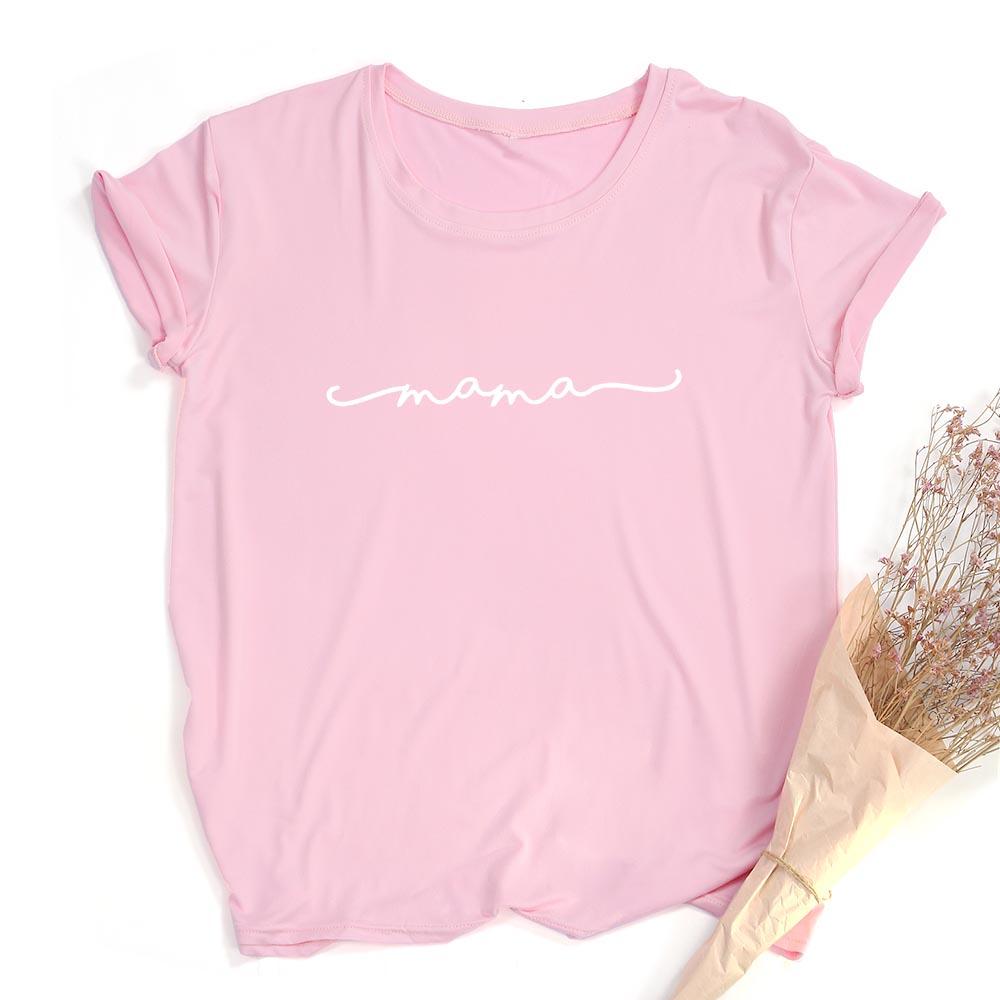 Women Tshirt Mama Square Print Casual Mom Life Mother S Day Harajuku Shirt Aesthetic Korean Female