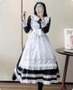 Maid Costume Cosplay British Style Lace Ribbon Maid Costume Long Short Sleeve Long Sleeve Maid Costume Lace British Halloween Formal Maid Cafe Coffee