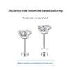 Women's Medical-Grade 316 Titanium Flat-Bottom Screw Earrings, Pure Silver, Super Shiny Cartilage Studs for Piercing, Sleep-Friendly.