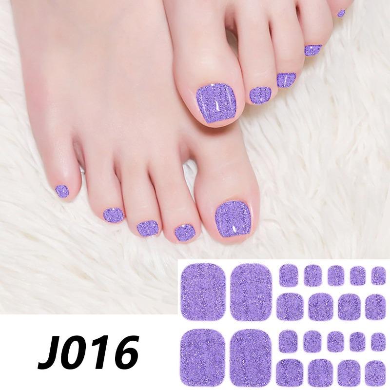 The New Pure Foot Stickers with Glitter Are Now Available for Full Checkered Nail Art