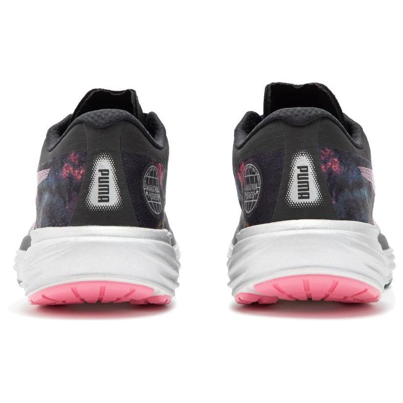 Puma Deviate Nitro 2 Marathon Series Women Sneakers Black Yellow-Blaze Strawberry-Burst 378684-01