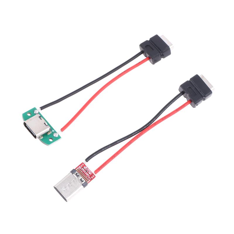 1/3Pcs 3A 5V Usb Female Base Type-C Socket And Female Usb Male Charging Socket Power Socket With Cable Connector