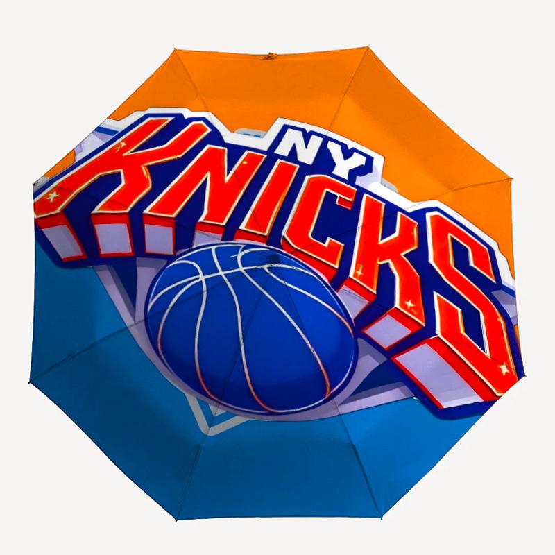 1pc New York Knicks Umbrella, Sun Protection, And UV Shielding. It Has Eight Sturdy Ribs for Outdoor Use And Perfect As a Holiday Gift
