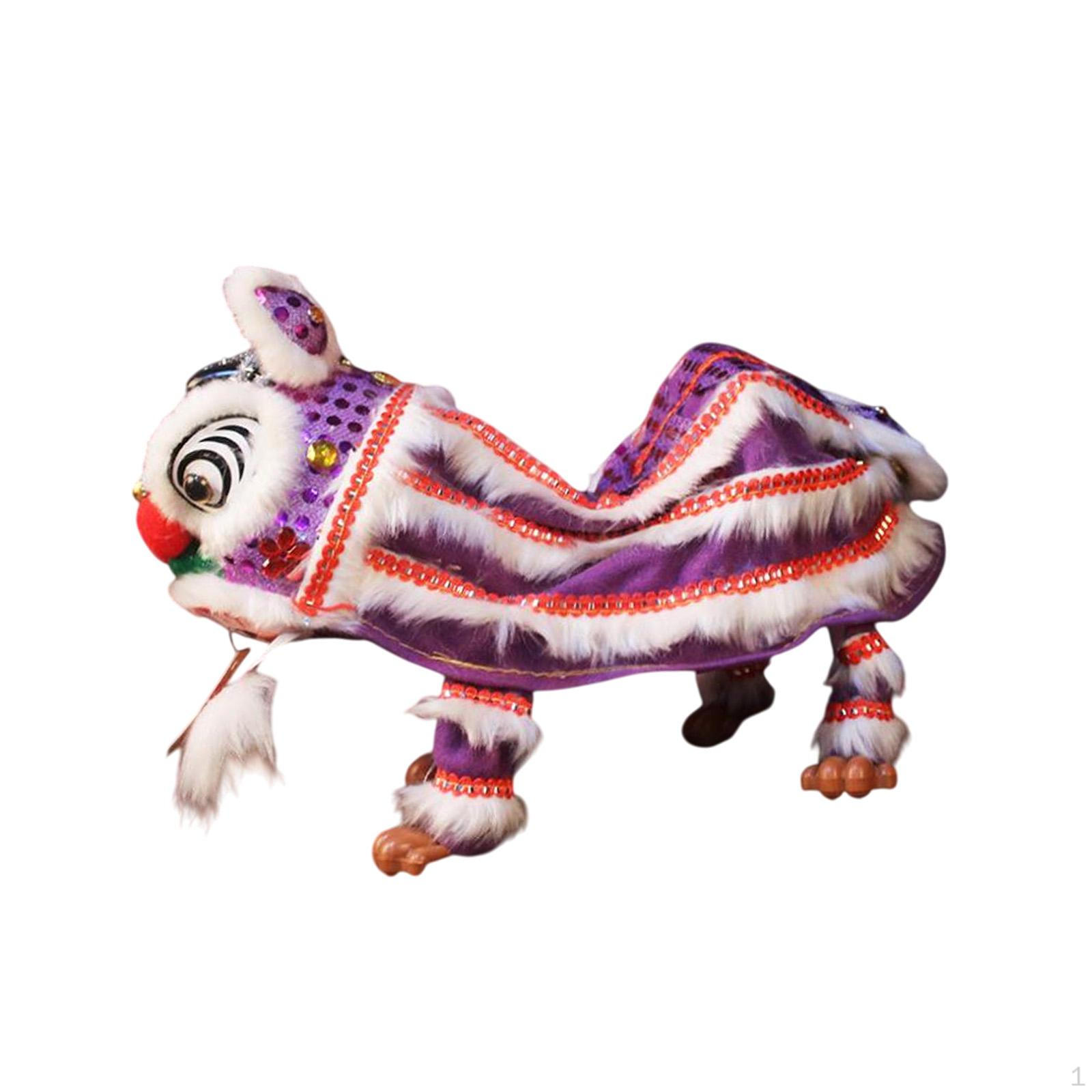 

Китайская марионетка Лев игрушка, креативная, прочная, ручная работа, кукольный танец на струнах, весенний фестиваль Purple